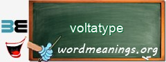 WordMeaning blackboard for voltatype